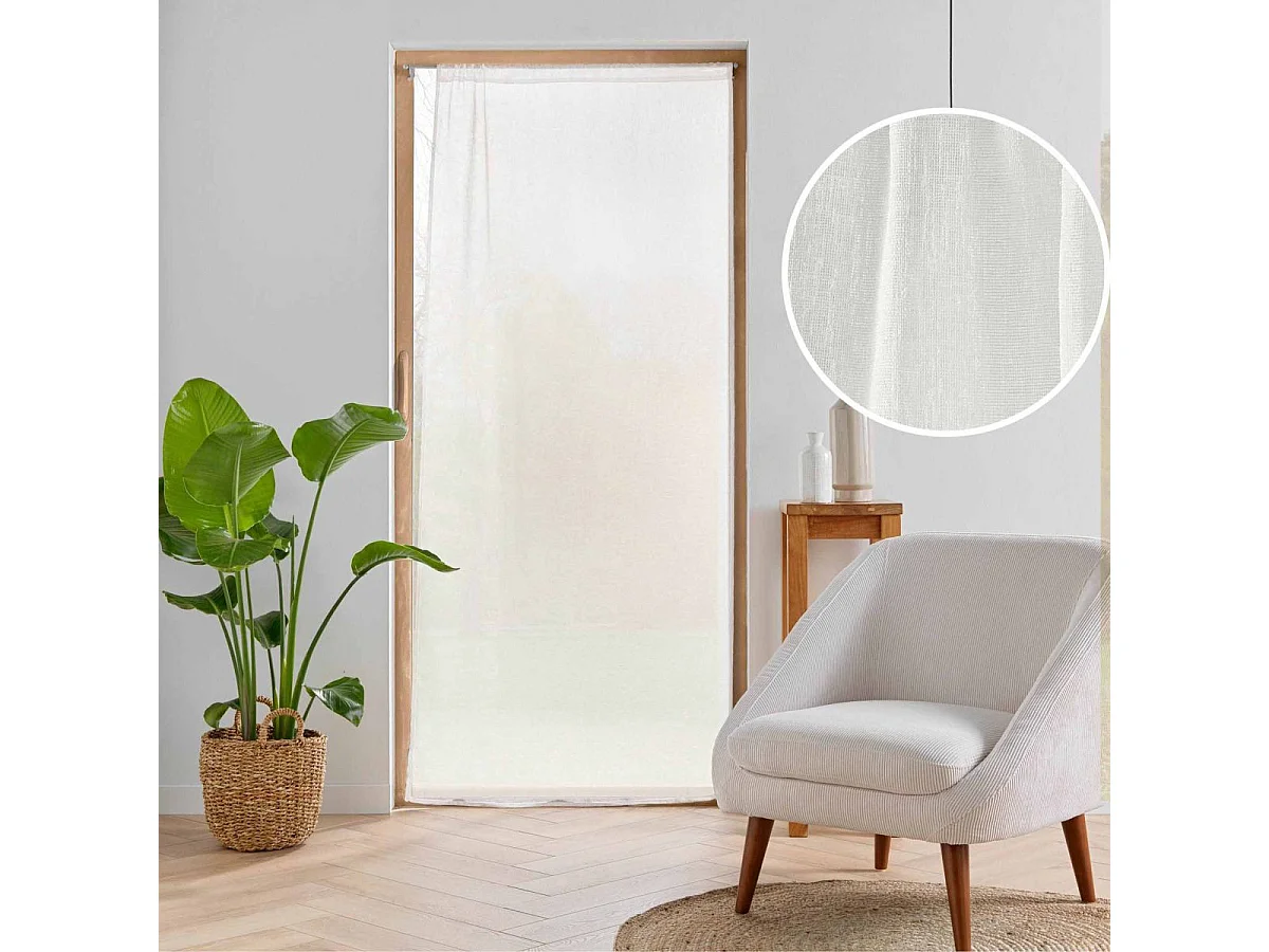 Voilage Passe-Tringle "Carlin" 90x200cm Naturel
