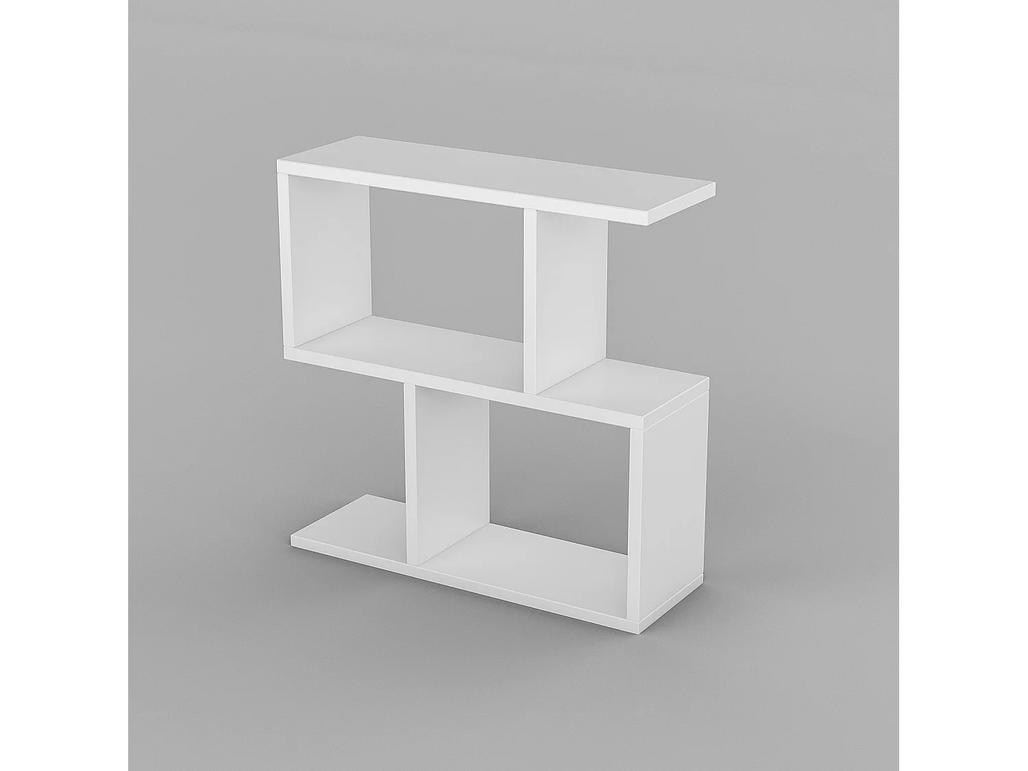 Modernt Vitt Träsidesbord "Life" - 60 x 20 x 60 cm med 2.0 Hyllor