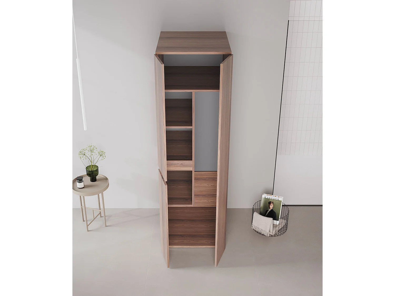 Armoire de Salle de Bain "Solis 60" -  cm - Dark Walnut