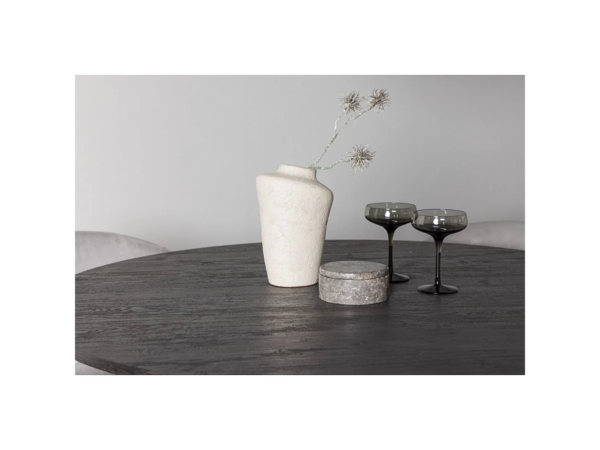 Ensemble Table à Manger & 4 Chaises "Lanzo & Evelina" 120cm Moka & Gris