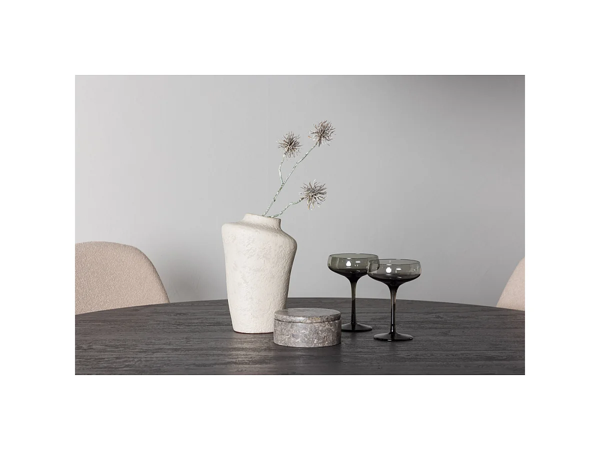 Ensemble Table à Manger & 4 Chaises "Lanzo & Polar" 120cm Beige & Moka