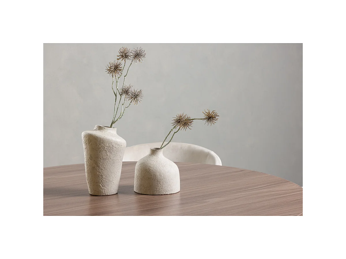 Ensemble Table à Manger & 4 Chaises "Durango & Berit" 120cm Noyer  & Beige