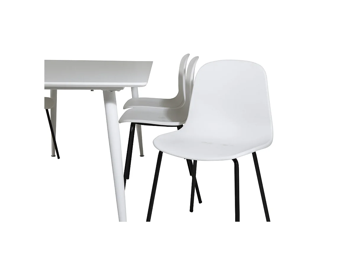 Ensemble Table à Manger & 6 Chaises "Polar & Artic" 180cm Blanc