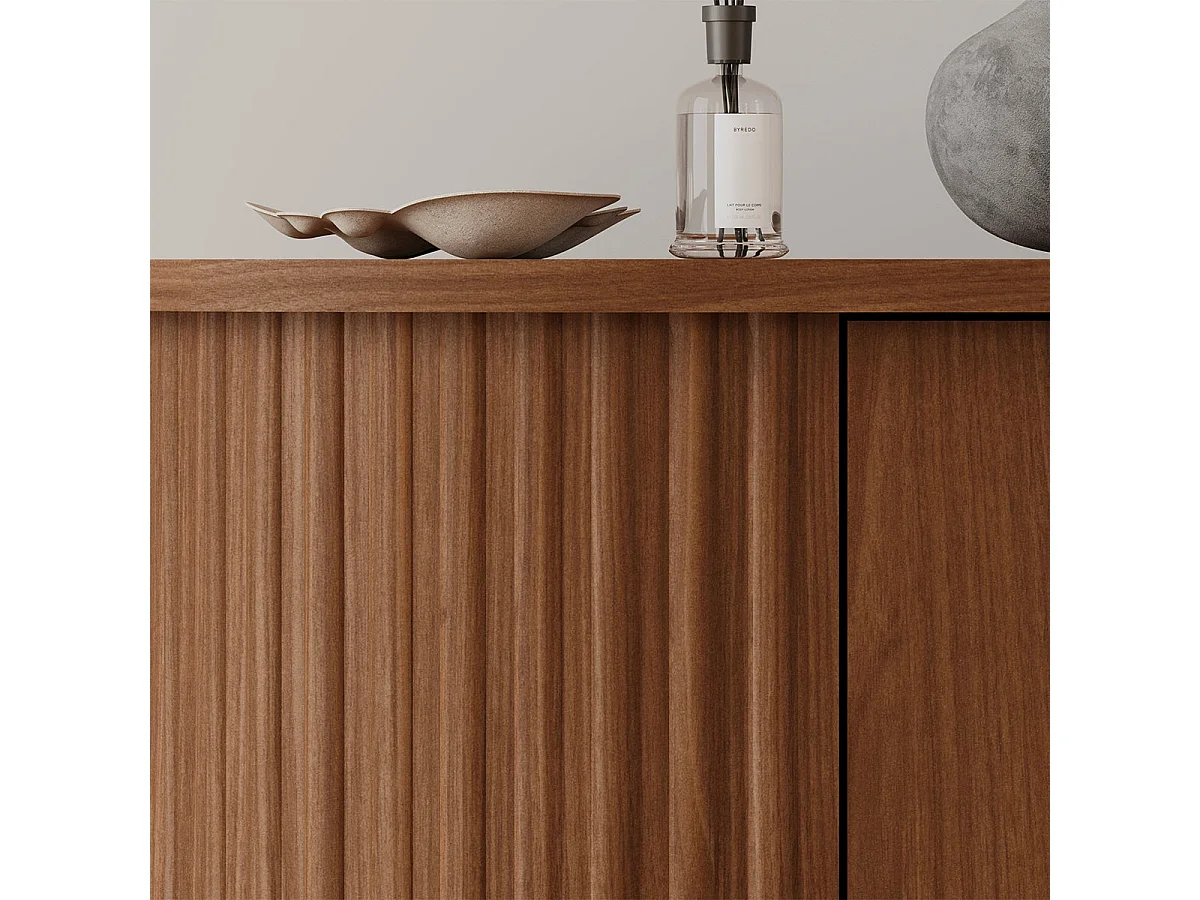 Buffet 1 porte 3 tiroirs Canopée Bois foncé