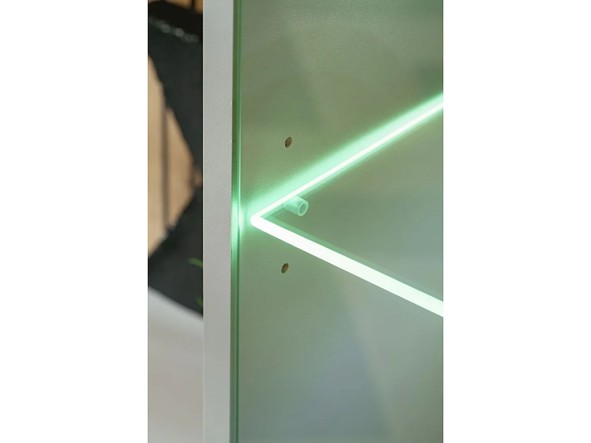 Ensemble Meuble TV Ligne "Xari" 200cm Naturel & Gris Perle