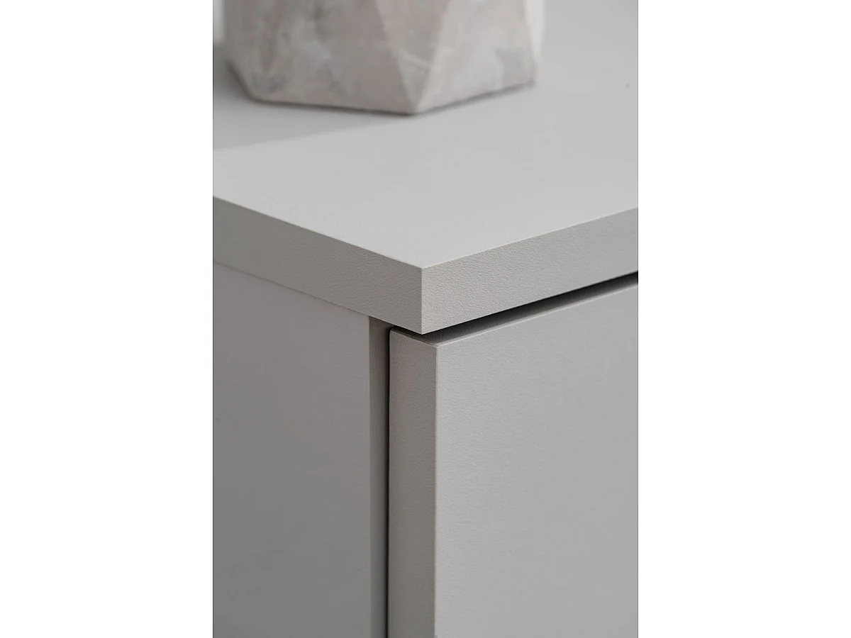 Ensemble Meuble TV Mural "Leo" 240cm Gris & Naturel