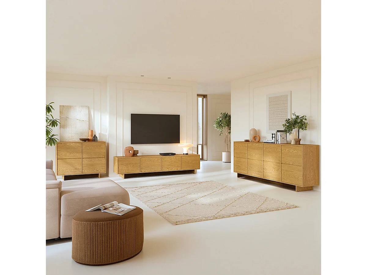 4-türiger TV-Schrank 221 cm Tadao Holz