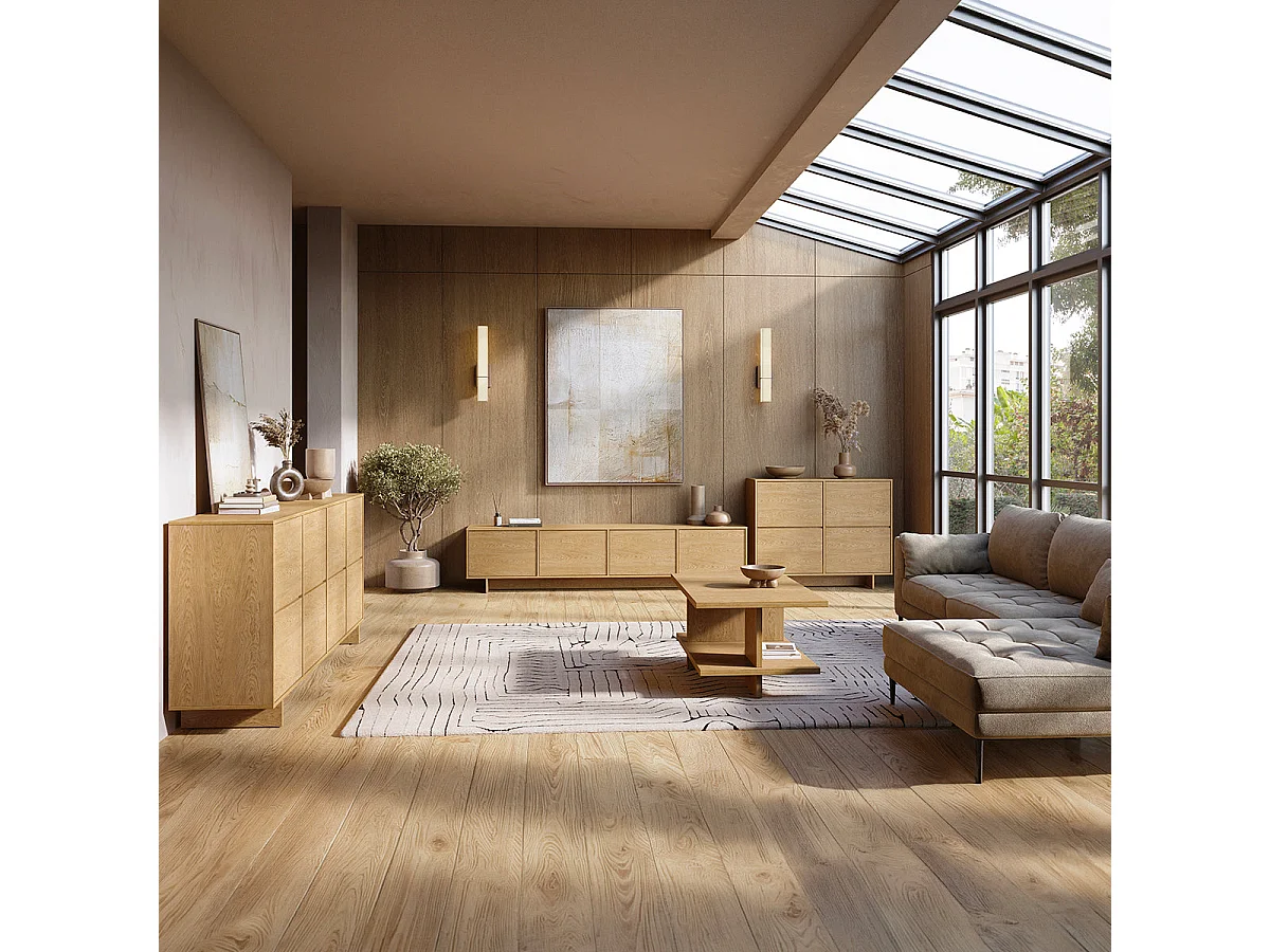 4-türiger TV-Schrank 221 cm Tadao Holz