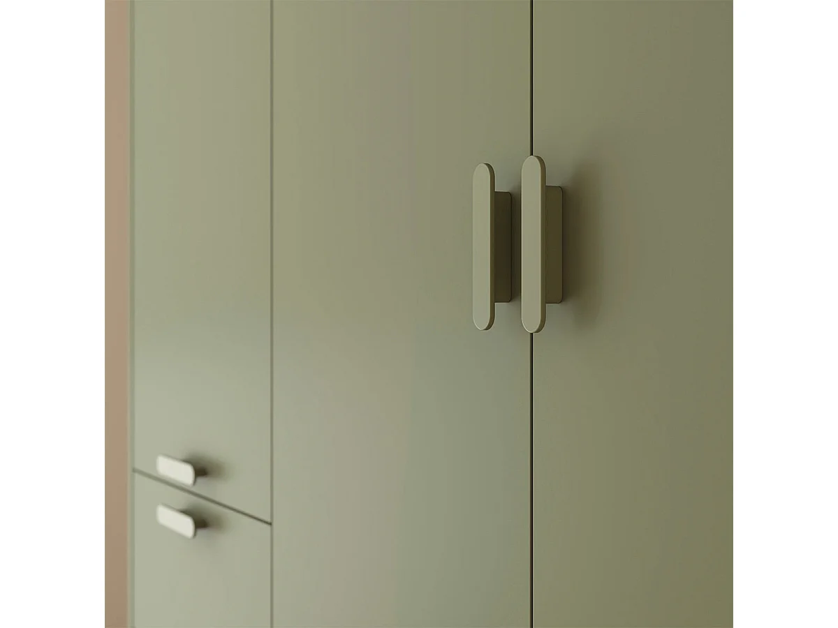 Armadio 3 ante 3 cassetti Sandy verde 214,5cm