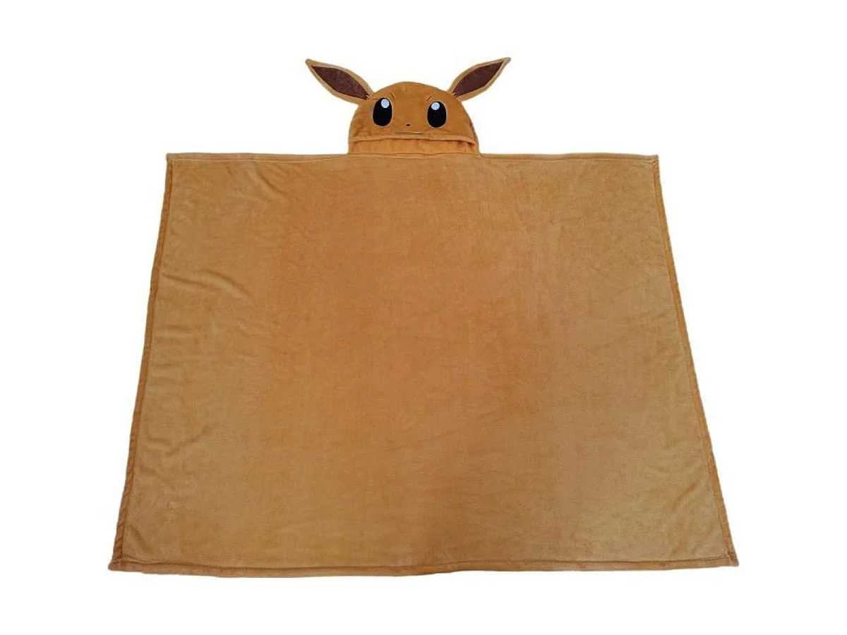 POKEMON Évoli Plaid Polaire à Capuche 3D (Cosplay) 120 x 150 cm