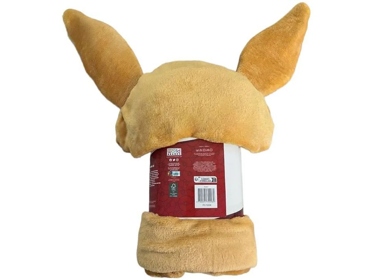 POKEMON Évoli Plaid Polaire à Capuche 3D (Cosplay) 120 x 150 cm