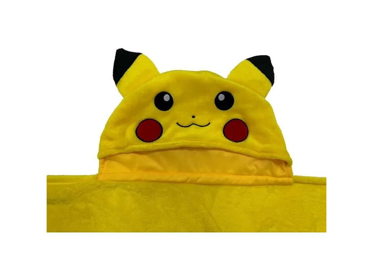 Plaid à capuche Homadict Pokémon Pikachu 120 x 150 cm - polaire douce enfant