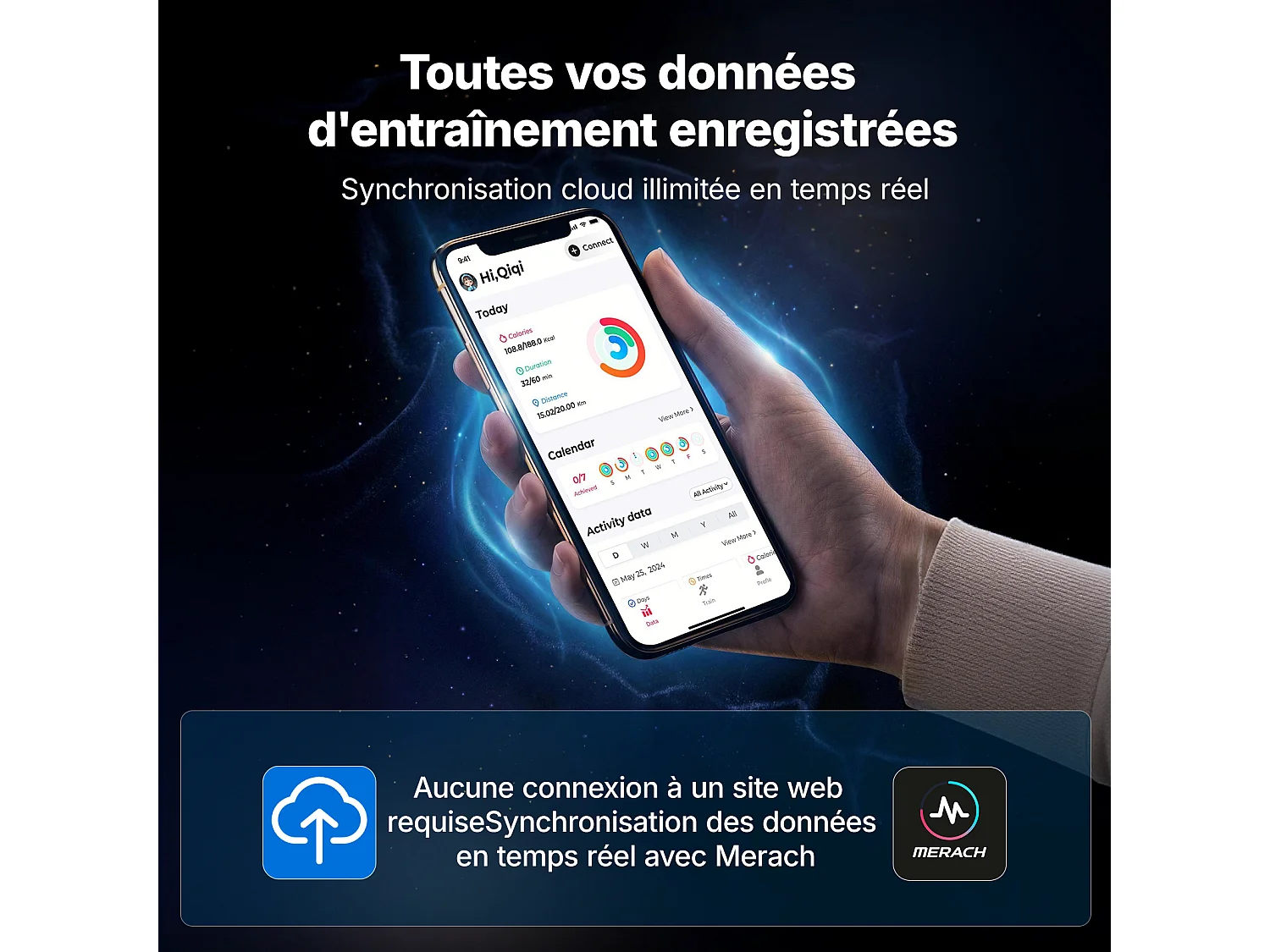 Rameur à air – R50 PRO Air MERACH - 10 Niveaux – Siège Ergonomique - Support téléphone - Bluetooth/App Exclusive