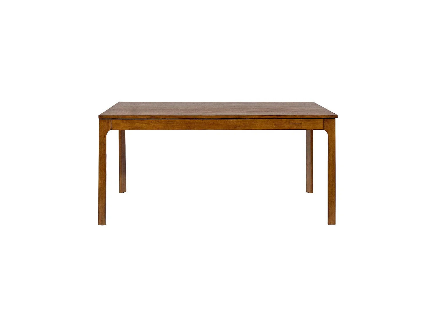 Table à manger rectangle extensible bois d'hévéa placage chêne 6-10 places noyer - Félicie