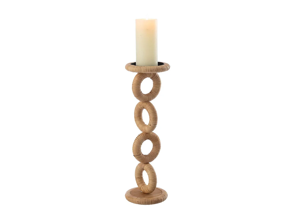 Bougeoir en Rotin "Ring" 45cm Naturel
