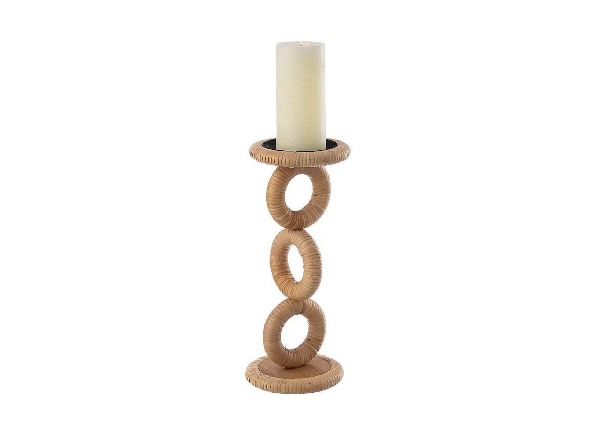 Bougeoir en Rotin "Ring" 36cm Naturel