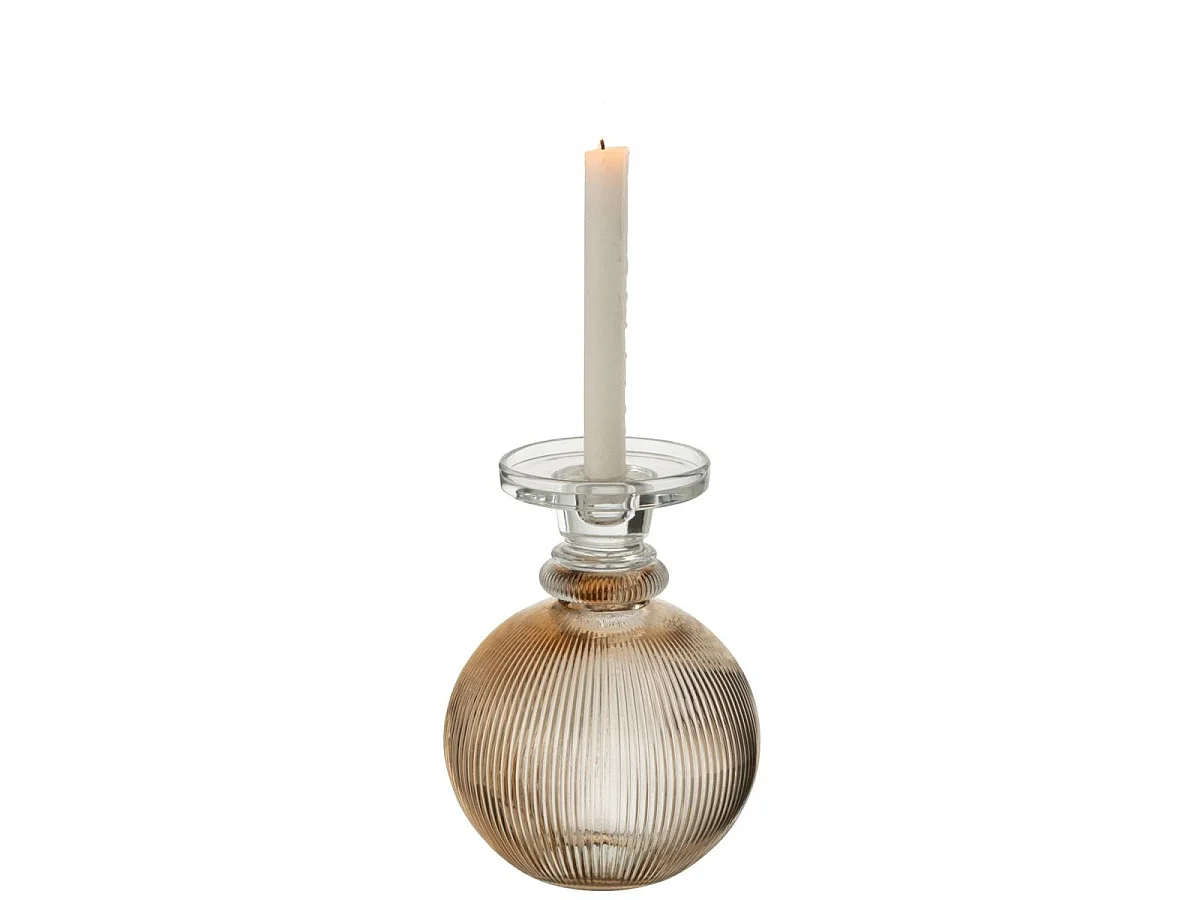 Chandelier Vase en Verre "Malik" 23cm Taupe