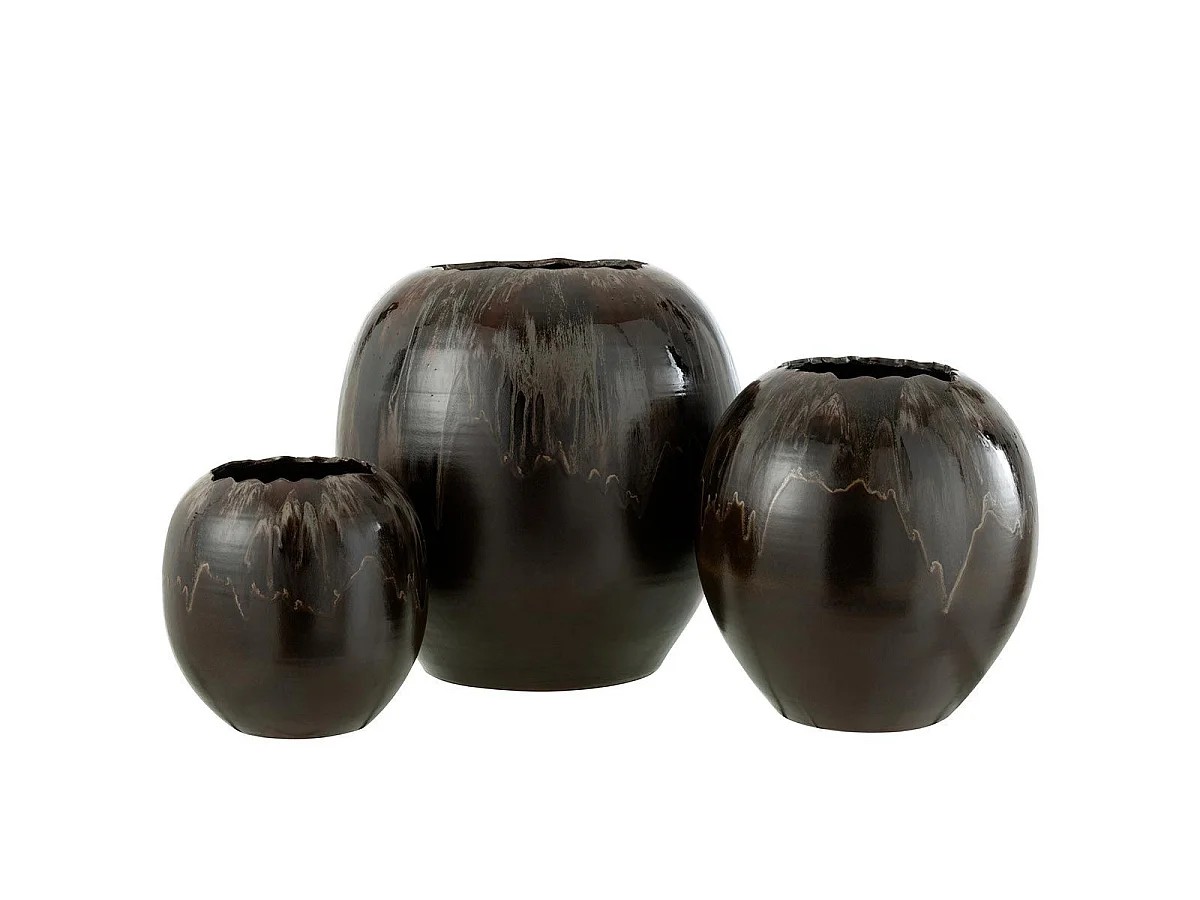 Cache-Pot en Céramique "Jaisalmer" 40cm Marron