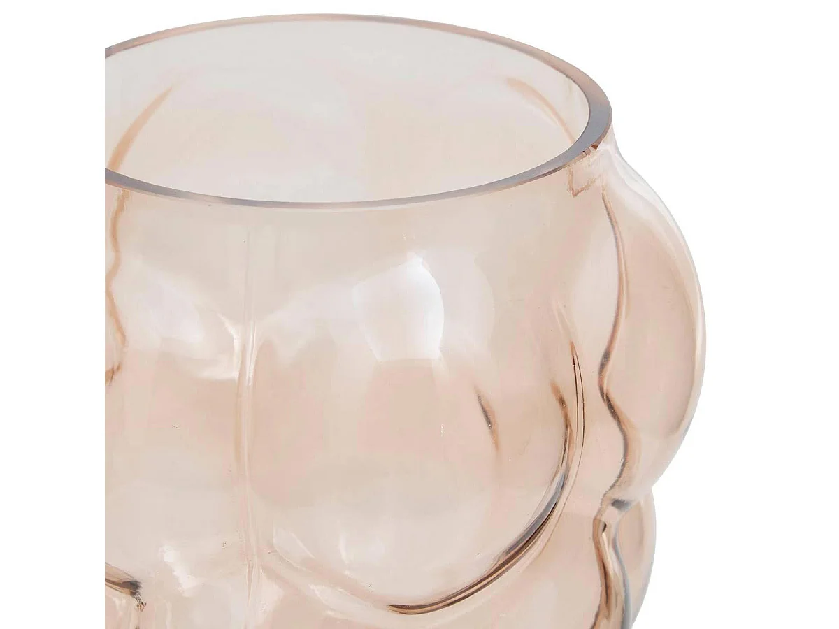 Vase en Verre Soufflé "Edia" 18cm Rose Clair