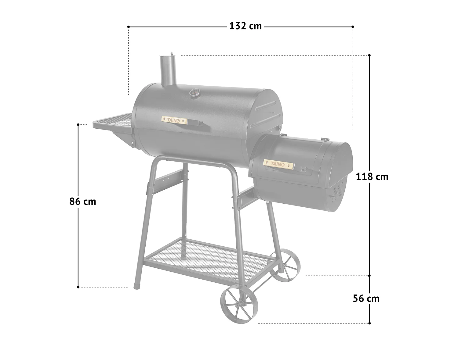 Ensemble fumoir TAINO KAMAYO support pour four fumoir barbecue au charbon de bois petit barbecue