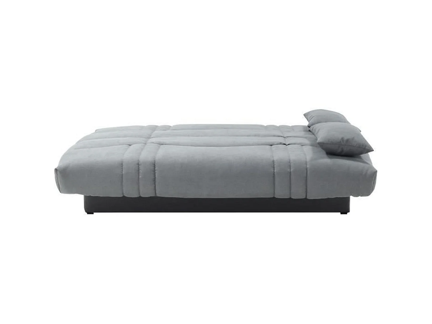 Clic clac 3 places THELMA - Tissu Soro gris moyen - Couchage 125 x 190 cm - 190 x 92 x 96 cm