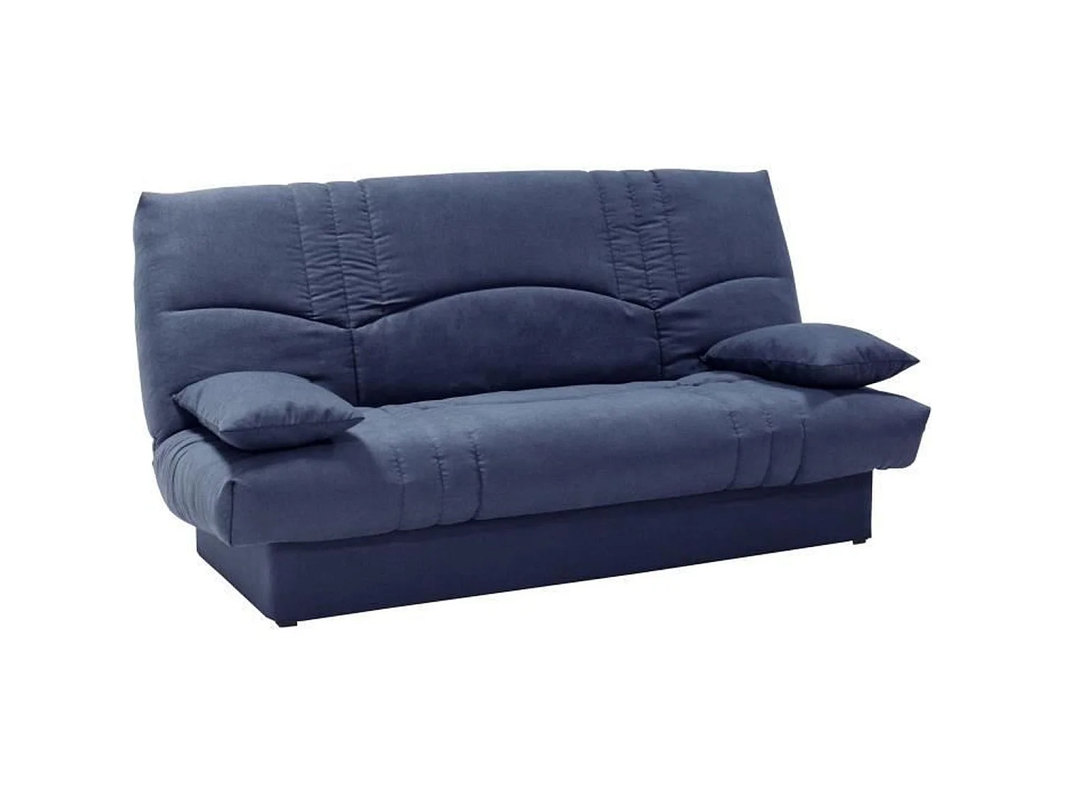 Clic clac 3 places THELMA - Tissu Soro bleu foncé - Couchage 125 x 190 cm - 190 x 92 x 96 cm