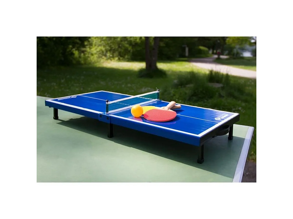 Schildkröt Mini Table de Ping-Pong Pliable 66 x 33 x 9 cm avec 2 Raquettes et 1 Balle