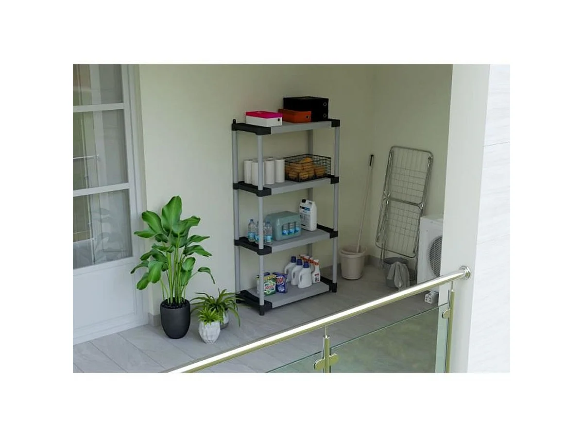 TOOD Kunststof Plank met 4 Verstelbare Planken 80x40x168 cm - 80 kg/plank