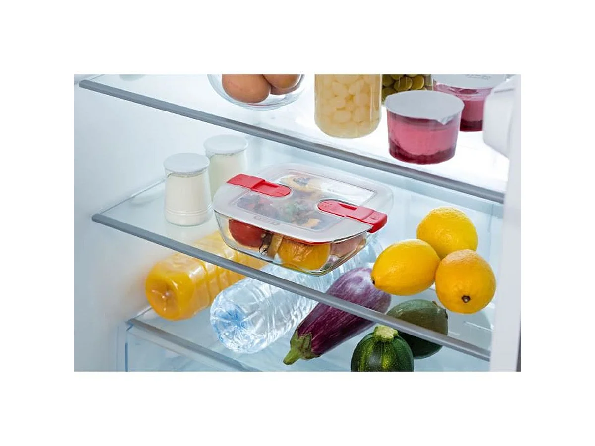 PYREX Cook & Heat Lot de 3 boîtes repas carrées 1 L avec couvercles étanches à valve vapeur