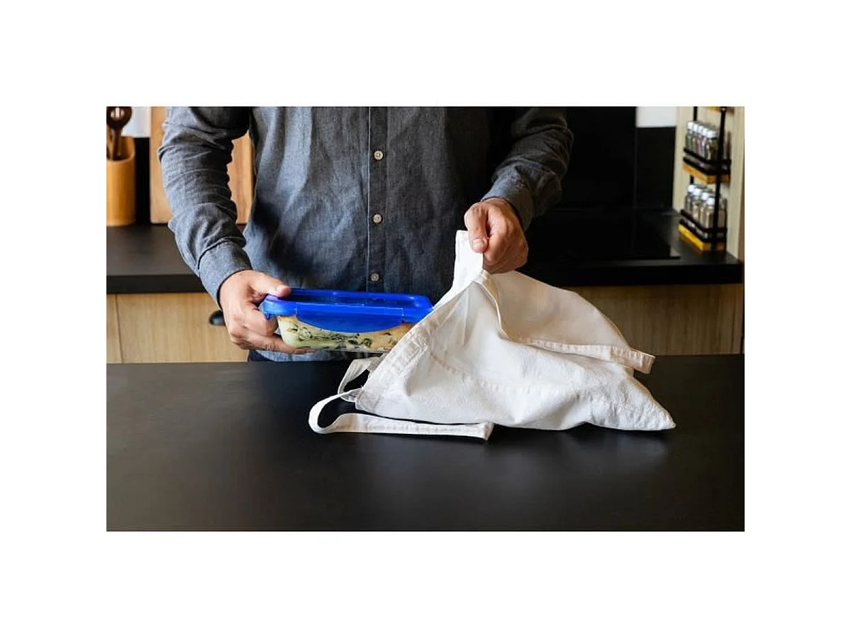 PYREX Cook & Go Lot de 5 boîtes de conservation rectangulaires en verre 0,8 L avec couvercles hermétiques bleus