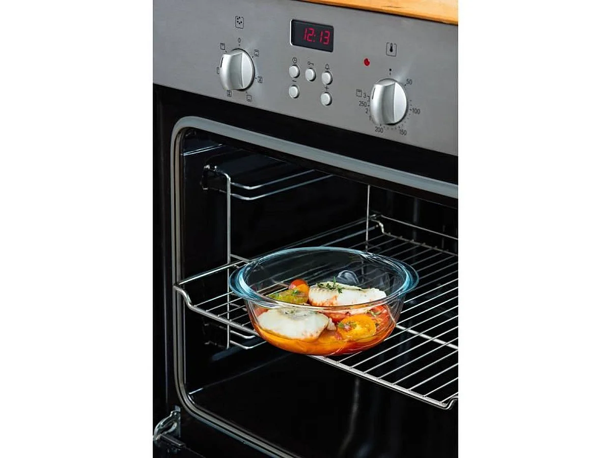 Pyrex Cook & Heat - Lot de 3 boîtes repas rondes en verre borosilicate 1,1 L (couvercles à valve vapeur)