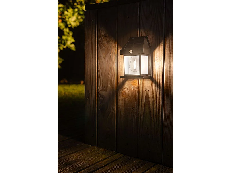 GALIX G2601 Zonnewandlamp voor buiten met bewegingssensor, 36 lumen, warm wit, 3 verlichtingsmodi