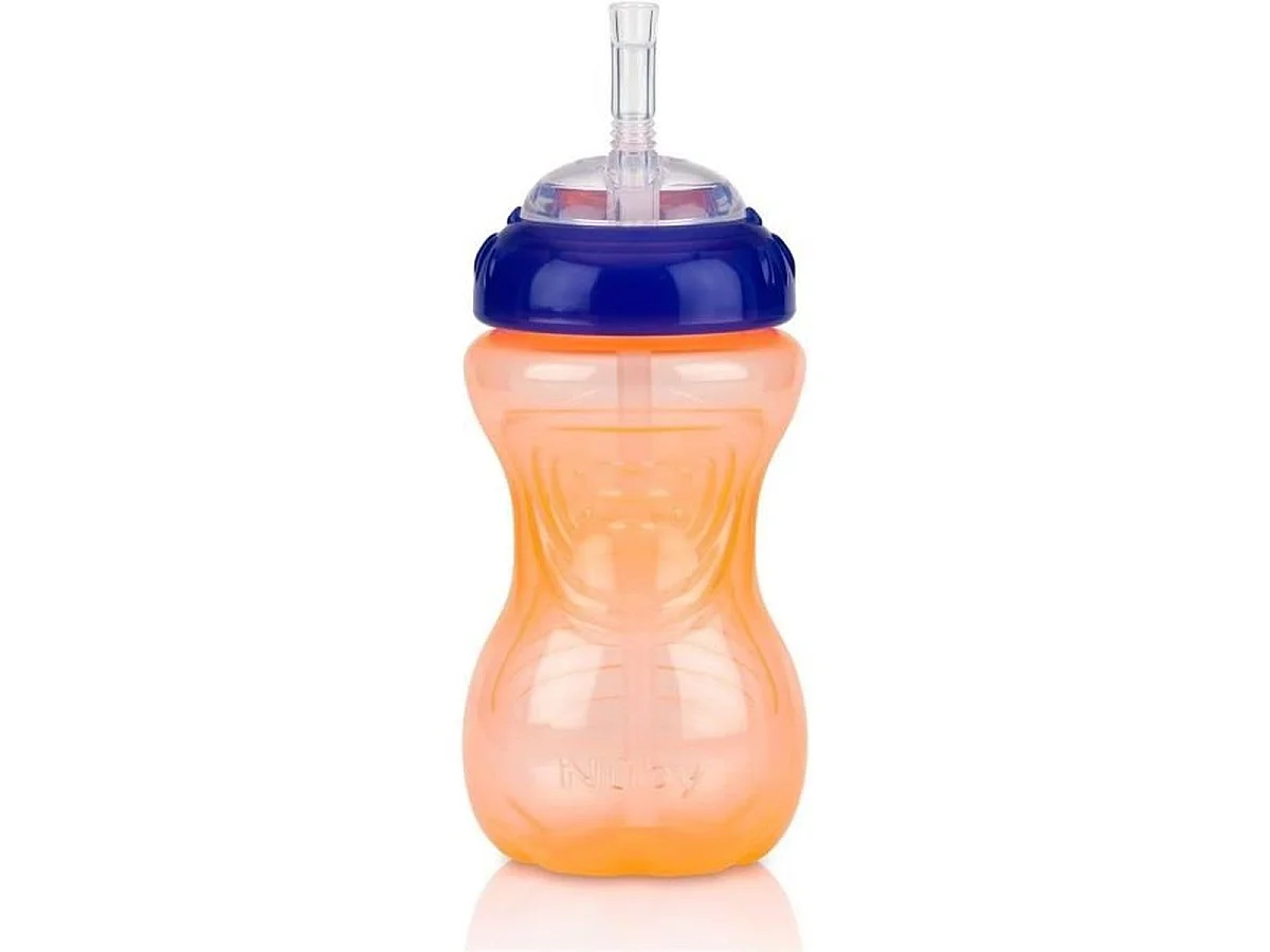 NUBY Easy Grip Tasse paille anti-fuite Lot de 3 - 300 ml