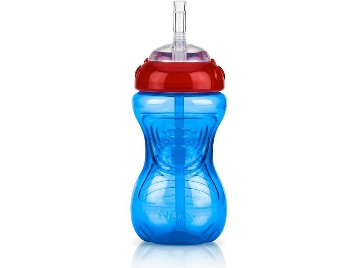 NUBY Easy Grip Tasse paille anti-fuite Lot de 3 - 300 ml
