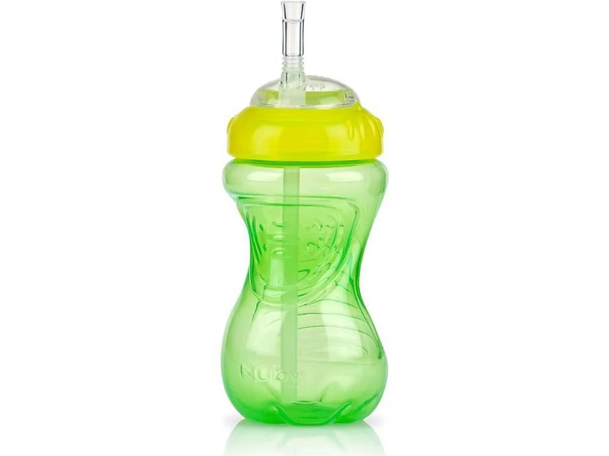 NUBY Easy Grip Tasse paille anti-fuite Lot de 3 - 300 ml
