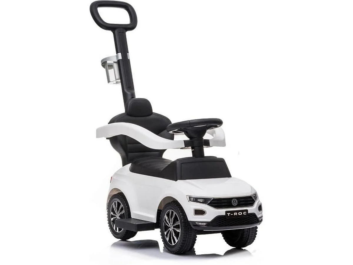 BUDDY TOYS VW T-ROCK 3-en-1 Porteur / Trotteur avec Sons et Rangement, Blanc