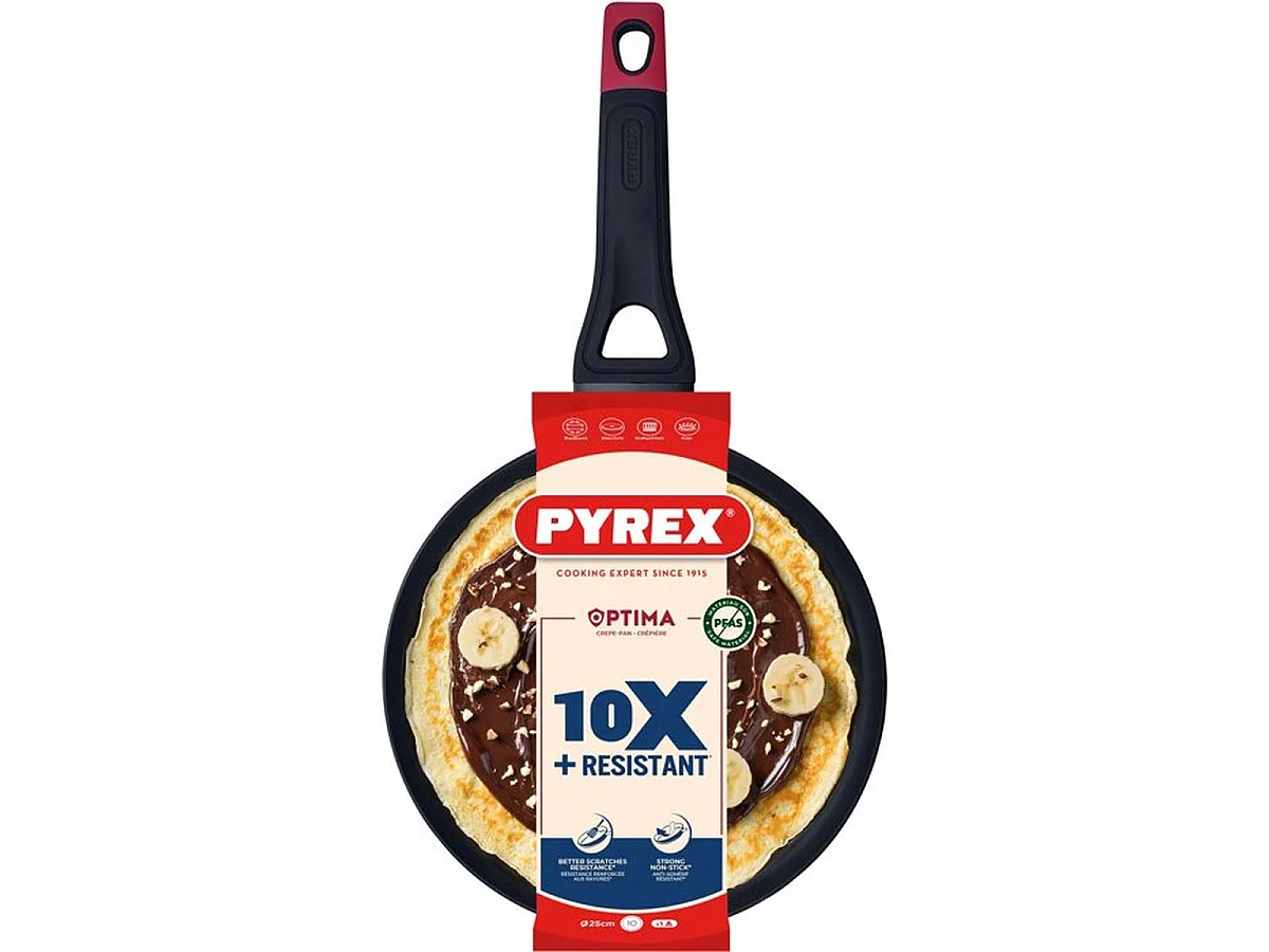 Crêpière PYREX Optima 25 cm anti-adhésive tous feux dont induction