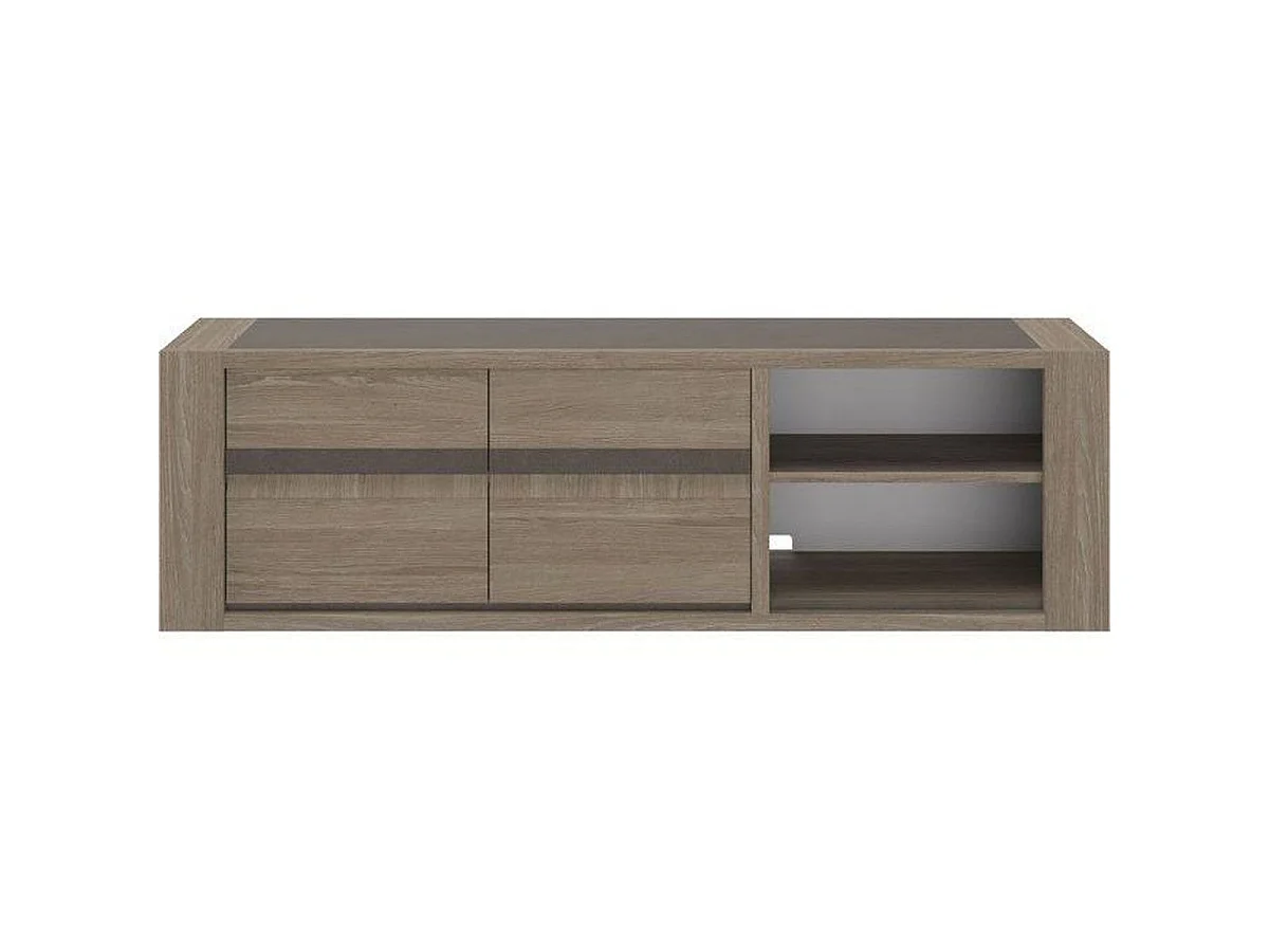 GAMI MARCEAU Laag TV-meubel Chêne Reed 190 x 48 x 57 cm Kabeldoorvoer, Eigentijds Design