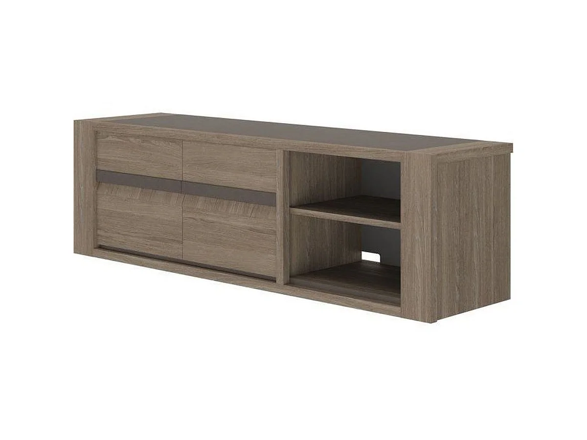 GAMI MARCEAU Laag TV-meubel Chêne Reed 190 x 48 x 57 cm Kabeldoorvoer, Eigentijds Design