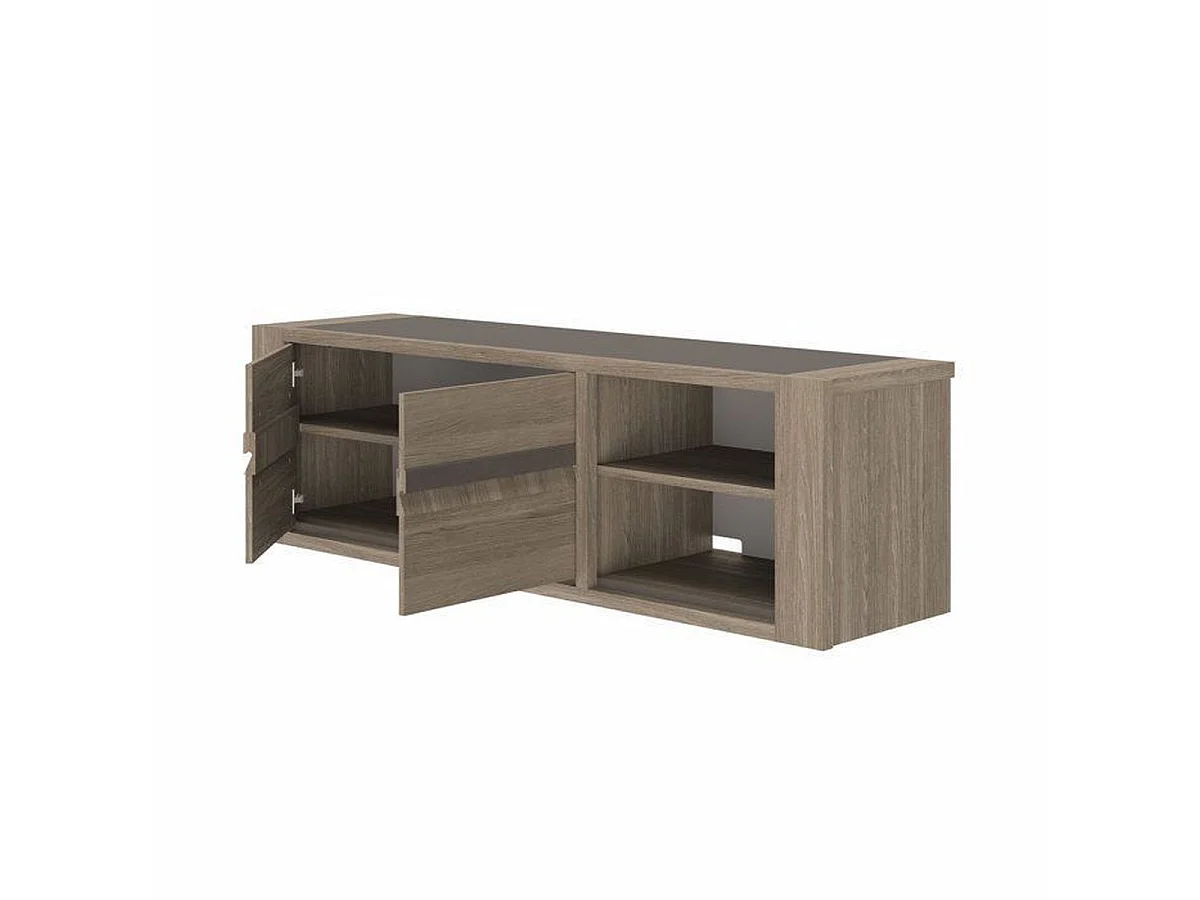 GAMI MARCEAU Laag TV-meubel Chêne Reed 190 x 48 x 57 cm Kabeldoorvoer, Eigentijds Design