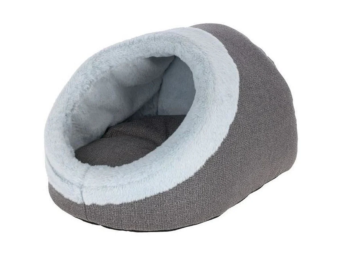 KERBL Igloo Jana pour chat - Panier fermé en peluche douce, coussin réversible amovible, 35 x 41 x 30 cm