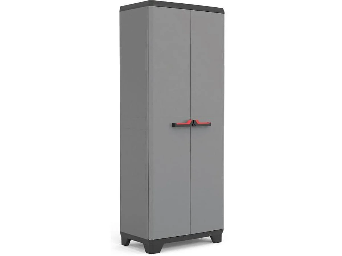 Armoire haute d'extérieur KIS Stilo en résine 65 x 39 x 173 cm, 3 tablettes réglables