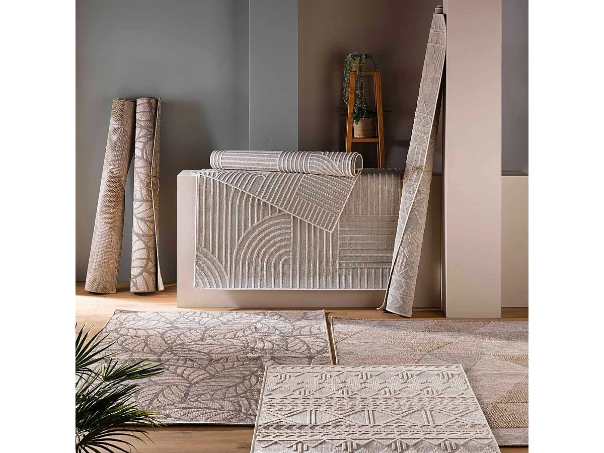 Tapis Déco Tissé "Odilon" 120x170cm Beige