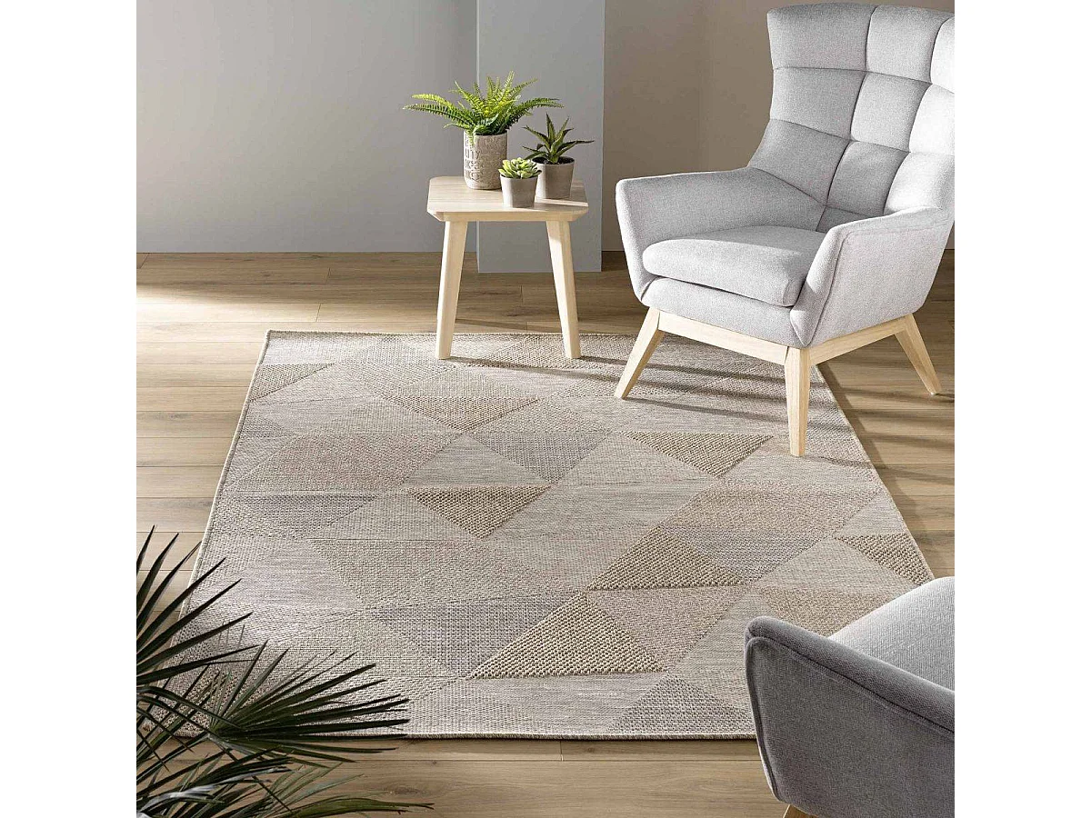 Tapis Déco Tissé "Odilon" 160x230cm Beige