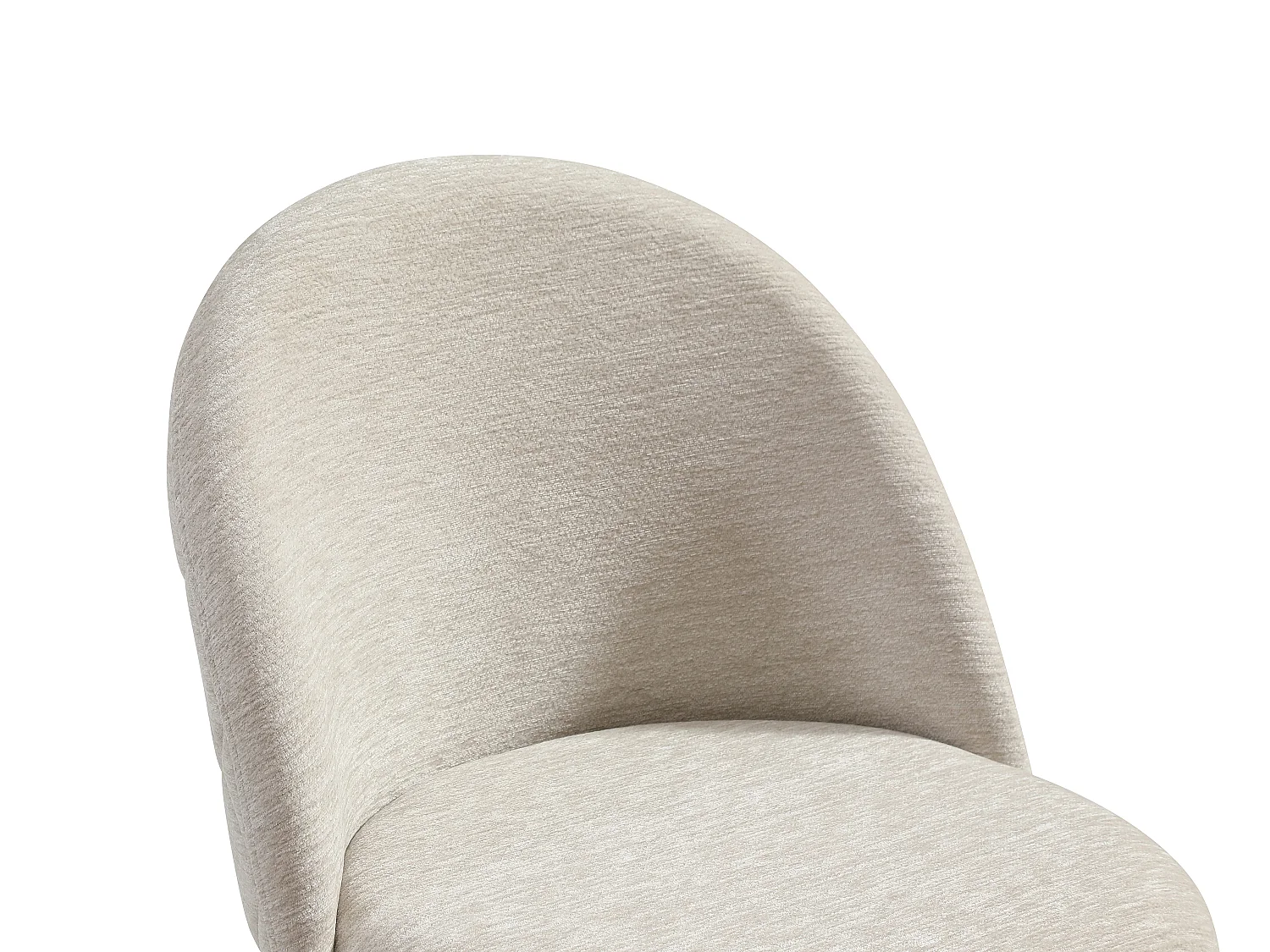 Lot de 6 chaises en tissu texturé et métal - Beige - MELBOURNE