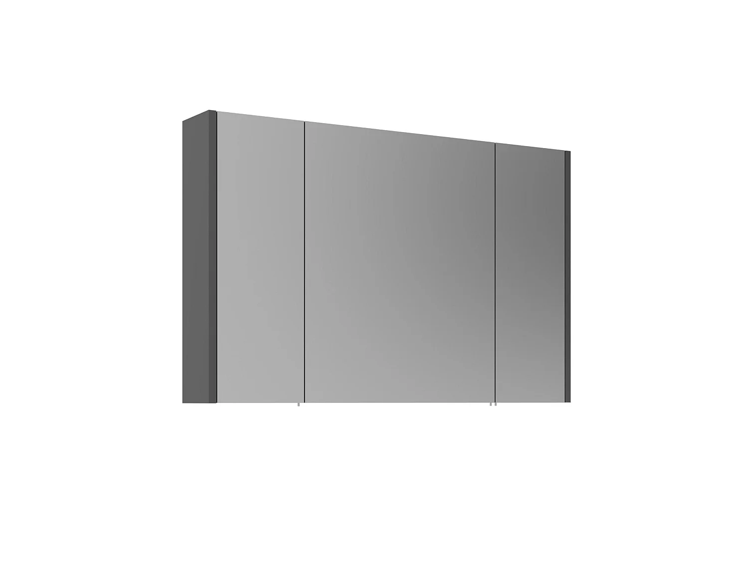 Meuble Salle de Bain avec Miroir "Arno 100" - 100 x 16 x 66 cm - Grey / Anthracite