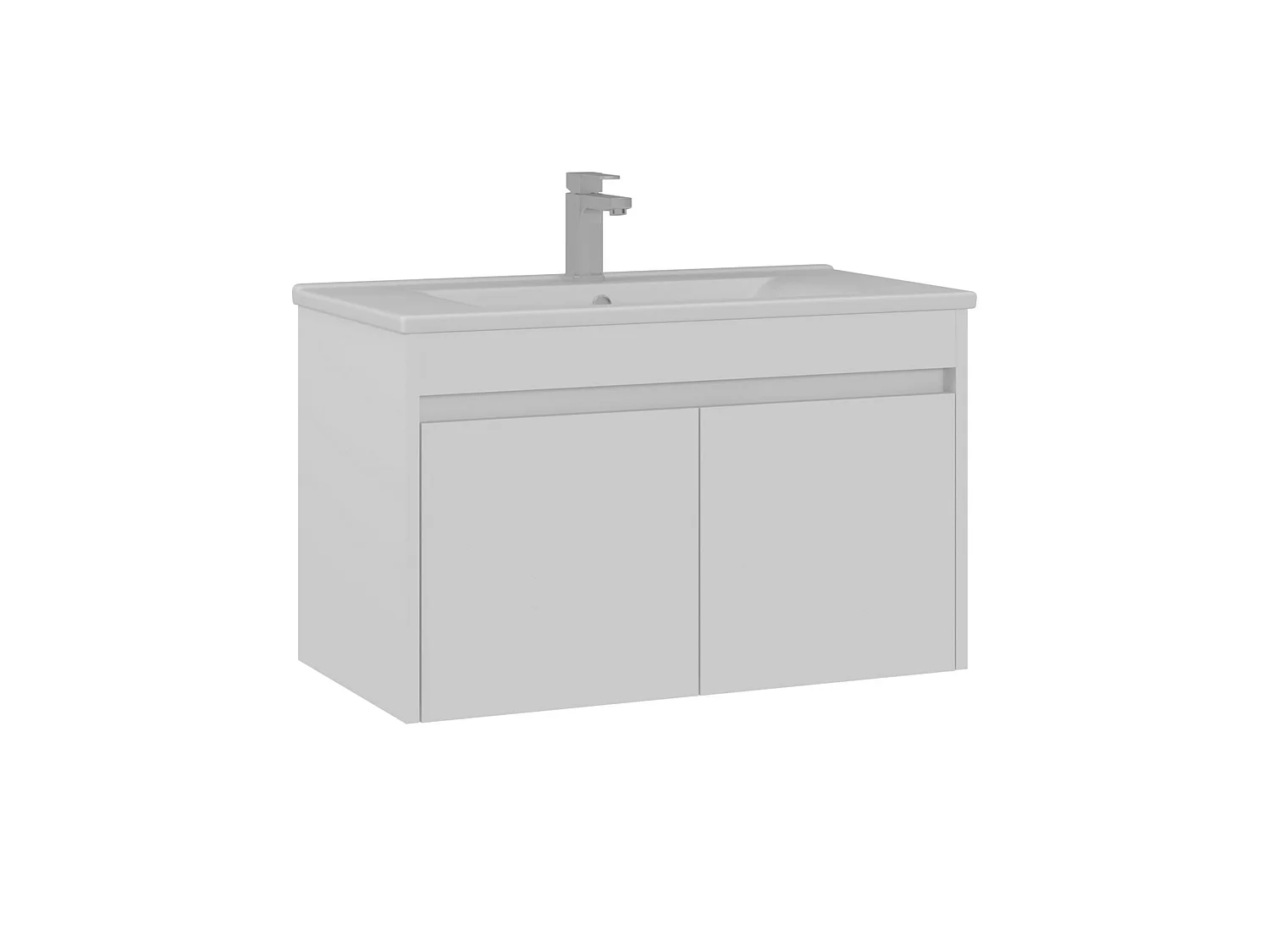 Meuble Vasque "Side 85 v2" - 85 x 45 x 52 cm - Matte White