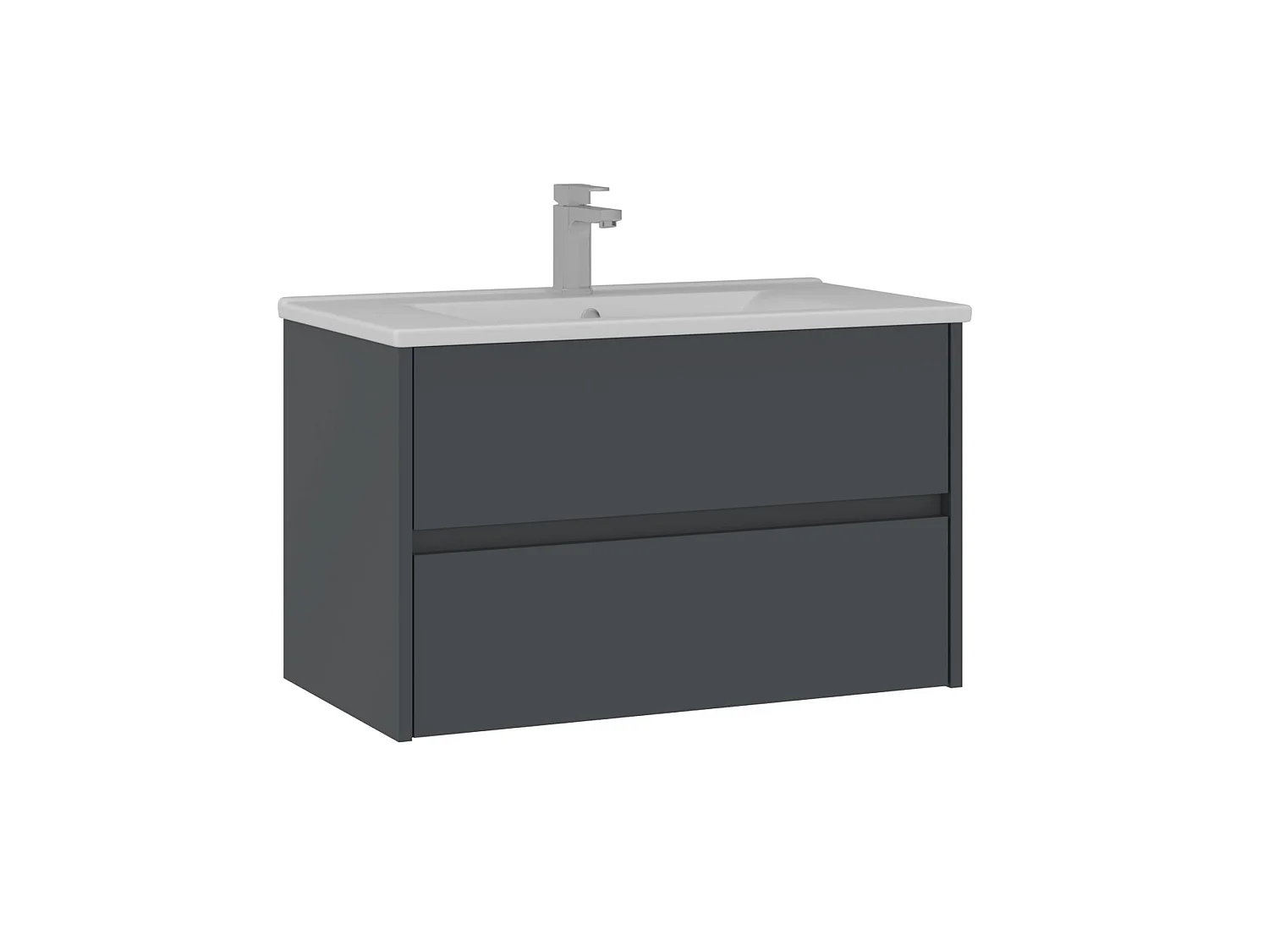 Meuble Vasque "Side 85 v2" - 85 x 45 x 52 cm - Matte Anthracite