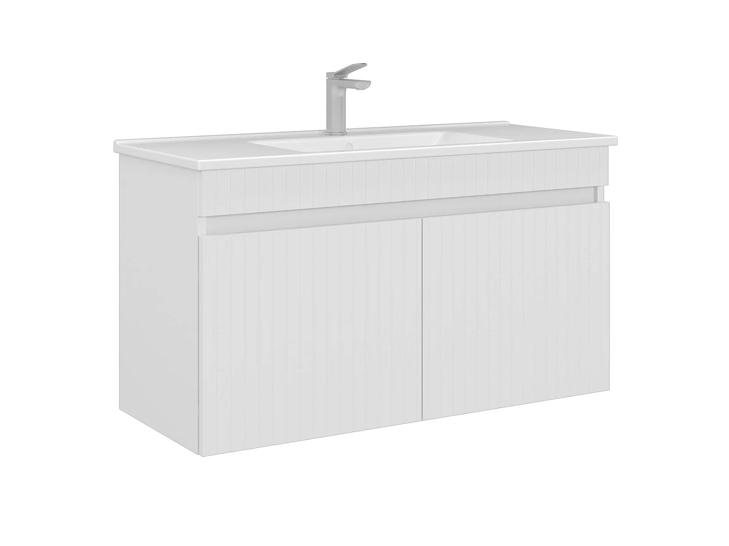 Meuble Vasque "Tivoli 100" - 100 x 45 x 57 cm - Matte White
