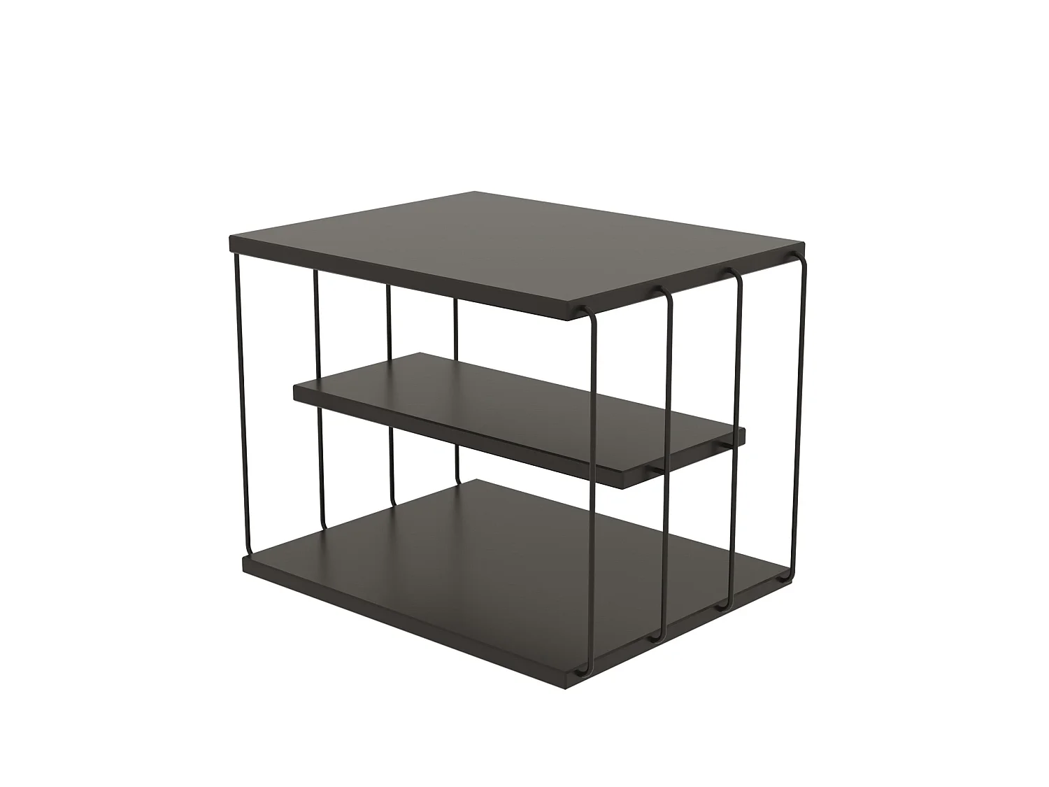 table d'appoint en bois "Lifon" 50 x 40 x 33 cm - Anthracite